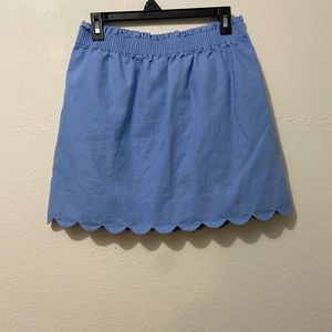 J. CREW FACTORY: Blue Scalloped Edge Skirt